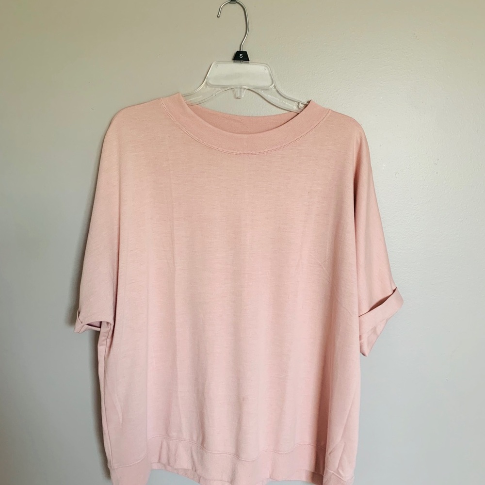 Pink Short Sleeve Sweatshirt